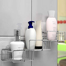 ZLININ Y-longhair mensola da bagno argento trapezoidale mensola da bagno, ventosa, senza foratura, in acciaio inox, per bagno, da appendere alla parete