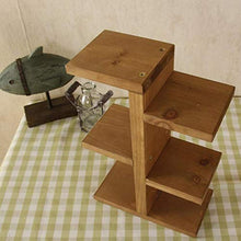 ZYLE Decorazione a 3 Ripiani in Legno massello con 3 Ripiani for Fiori Flower 20 * 10 * 34,5 cm