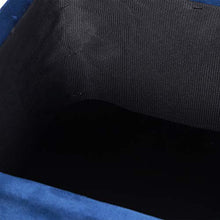 Sgabello Contenitore in flanella con vano portaoggetti e coperchio, Pouf Poggiapiedi Ottomano quadrata con robuste gambe in ferro, Portante 80 kg, per Camera da Letto Soggiorno, 37x37x42cm(Blu Scuro)
