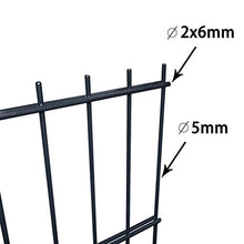 vidaXL Set10 Pannelli di recinzione 2D giardino 2008x830mm 20m grigio in acciaio