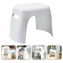 VOSAREA Antiscivolo in Plastica per Bambini Sgabello Sgabello per Bambini Sgabello di Plastica Spessa Sgabelli per Adulti Semplice Sgabello per Soggiorno Bagno Bianco