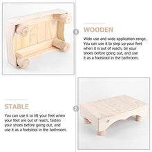 DOITOOL Passo Sgabello per La Camera da Letto Cucina Bagno Soggiorno Pianoforte Poggiapiedi Piccolo Poggiapiedi sotto La Scrivania di Legno Pouf Banco per di Formazione Vasino WC Sgabelli