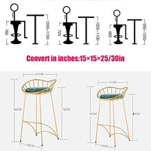 yunyu Sedia da Ufficio,Sgabello da Bar Alto Modern Art Altezza Piatto 65 cm (26 Pollici), Struttura in Ferro con Cuscino in Velluto, Oro, utilizzato per ristoranti, Bar, caffetterie, Reception