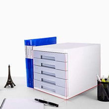 Archivi di File Forniture di Alta qualità Livelli Alto-Trasparente Resina cassetti Data Storage Box Office Tavolo Desktop Cupboard Pp di plastica - 26.5x34.4x25cm libreria (Color : White)