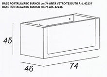 Mobile bagno sospeso moderno Roxanne bianco e vetro cm 75, con specchio a led, lavabo in vetro e colonna vetro