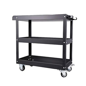 YIN YIN Carrello per Ripiani Carrello for Ripiani, scaffale for Soggiorno in Metallo Robusto Robusto Multistrato for Camera da Letto Mobile for Passeggino Mobile, Nero, 71X36X76 cm Carrello a rulli