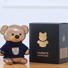 Greatangle-UK Romanzo Creativo per Bambini Moneta salvadanaio Decorativo Simpatico Orso Design plastica Soldi centesimi Risparmio Leggero