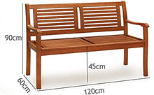 Panca del parco, panca del balcone, panca, panca in legno, panca da giardino, due posti, può sopportare 320 kg,Wood color