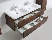 Mobile da bagno SMILE 1200 - palissandro -Con armadietto a specchio G1200, Con colonna sospesa destra