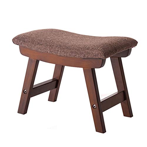 Mobili per la casa e Giardino Sgabello da toeletta/Poggiapiedi Imbottito/Panca Imbottita Sgabello da Scarpa per Sedile concava con Rivestimento Rimovibile in Lino Marrone Ottomani da Cucina