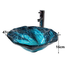 Washbasin Lavabo in Vetro temperato Creativo da Bagno lavabo Hotel Engineering sopra lavabo (47 x 16 cm)