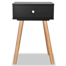 Festnight Set 2 pz Comodini Sospeso Camera da Letto Design Moderno con Cassetta in Legno Massello di Pino Nero/Marrone,Comodino Cameretta,Comodino Porta Ogetti,Comodino Porta Telefono 40x30x61 cm