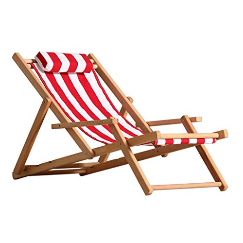 Sywlwxkq Sedia Relax per Ufficio con Balcone Sedie a Sdraio Classiche Tradizionali con braccioli Struttura in Legno Duro | Lettini Prendisole Reclinabili | Sedia da Giardino Pieghevole recl