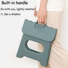 YUNM Sgabello Pieghevol, Plastica Sgabello Richiudibileda Viaggio Portatile Fino A,Compatto E Facile da Riporre, Perfetto per La Cucina E Il Bagno M 26X22X20Cm Verde.