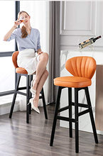 LIZCG Sgabello Alto da Bar, Moderno Creativo Schienale in Tessuto lanuginoso Sedia in Ferro caffè Colazione casa Cucina sedie Trucco Ristorante Bar caffetteria Hotel per Famiglie 65 cm, 75 cm