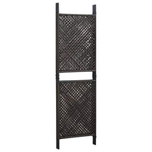 E E-NICES Paravento a 3 Pannelli in Polyrattan Marrone 180x200 cm
