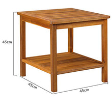 Deuba Tavolino Washington in Legno Acacia Oliato Interno Esterno 45x45x45cm Giardino terrazzo Patio Balcone