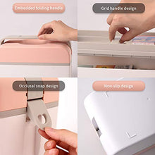 Hayi New Plastic 2 Strati casa Medicine Chest First Aid Kit Holder Storage Box Kit di Emergenza di Sicurezza di Sicurezza di Sopravvivenza di Emergenza di Sicurezza,Rosa,L