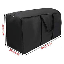 SANGSHI Borsa portaoggetti in tessuto Oxford nero, spesso e impermeabile, per riporre cuscini, vestiti, lenzuola, coperte, cuscini, trapunte, cuscini da giardino