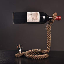 Baoniansoo Cremagliera del Vino Rosso del Mago Magico della Resina dell'Annata Holder Portabottiglie di Vino Sospendi la Scultura di Corda Mestieri pratici per la Decorazione Domestica