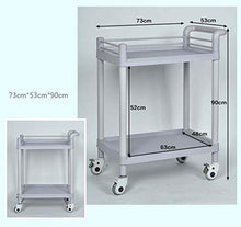 Carrello Medico di Bellezza A Doppio Strato, Veicoli per Strumenti Multifunzione, Carrelli per Ambulatori in Plastica per Addominali, Carico 120 kg