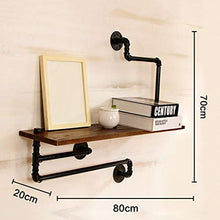 LYM &ripiano di stoccaggio Wallboard Hanging Scaffale, Vintage Bookshelf Tubo Soggiorno Angolo Cubi Telaio Galleggiante di stoccaggio (80 * 20 * 70cm) Scaffale di Finitura