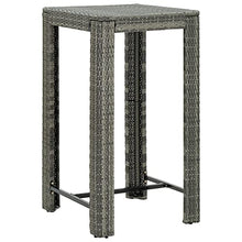 vidaXL Set Bar da Giardino 5 pz con Cuscini in Polyrattan Grigio