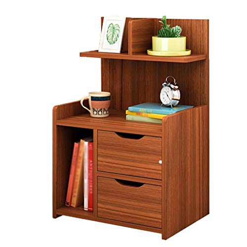Comodino Smontaggio Addensare Camera Locker Piccolo Studio di Legno Solido delle Famiglie Doppio pompaggio Bagno Soggiorno Corridoio 40X25X60cm FANJIANI (Color : Sandalwood)