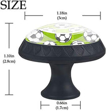 Modello di calcio verde Pomelli per Porta Set di 4 Pomelli per Mobili Manopole per Cassetti Cucina Armadio Vetro