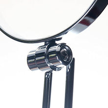 TUKA Pieghevole Specchio Bagno per Trucco 10X Ingranditori, 5" Doppio Specchio Cosmetico di Viaggio o Domestico, ø 12,5 cm Specchio da Tavolo per Trucco Rasatura, Cromato Vanity Mirror, TKD3124-10x