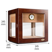 Gymqian Humidors Office Cigar Box Small Sigaro Transparent Light Box Sigaretta Piano Pittura per Gli Amici Regali da uomo/Braun / 24.5x24.5x24.5cm