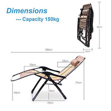 Sywlwxkq Sedia Relax da Ufficio in Balcone Sedie reclinabili Relaxer Sedie a gravità Zero Sedie a Sdraio Lettino Pieghevole Sedia da Giardino reclinabile ad altissima Larghezza per Patio es