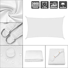Q-HL Tende da Sole Rettangolo Parasole Sail Sun Protection Giardino Parasole Sail con Robusto Acciaio Inossidabile Quattro Tuta for Outdoor terrazza Giardino (Bianco) (Size : 4X6m)