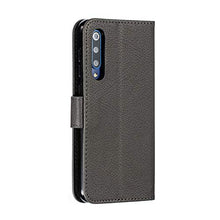 Robinsoni Custodia Compatibile con Xiaomi 9 SE Case Portafoglio Cover Libro Case Piuma Stampato Pelle PU Antiurto Case Wallet Taccuino Cover Libretto Cartone Animato Case Folio Flip Cover Grigio