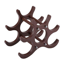 Jadpes Scaffale per Vino Rosso,Jadpessupporto per Vino Rosso,scaffale per Vino Rosso Portabottiglie da Vino 6 Bottiglie, Portabottiglie da Vino in Legno Rosso Portabottiglie per Vino Ro