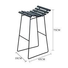 LXYPLM Sgabello Sedie Bar Barstools Contro Il Tempo Libero Bar Sedie Sedile, Nordic Ferro battuto semplici creativi Alti sgabelli for Pub Cafe Arredo Bar Cucina (Color : Black)