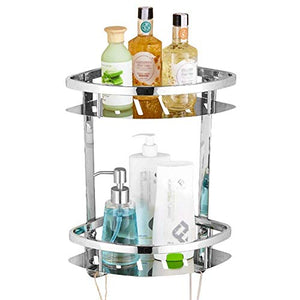 NHLBD Mensola da Bagno, mensola portaoggetti - 2nd Floor, Doccia cremagliera d'angolo, Parete Doccia Hanging Bagagli Mensola Rettangolare Caddy for Cucina Bagno partizione