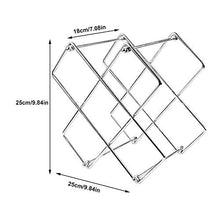 Senmubery Portabottiglie da Vino 5 Bottiglie Portabottiglie da Vino Pieghevole Design Moderno Controsoffitto Risparmio di Spazio per La Cucina di Casa Utilizzi per Ufficio (Argento)