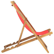 vidaXL Legno Massello di Teak Sedia da Spiaggia Pieghevole Robusta Resistente Sdraio Prendisole Seggiola Giardino Arredi per Esterni Grigia