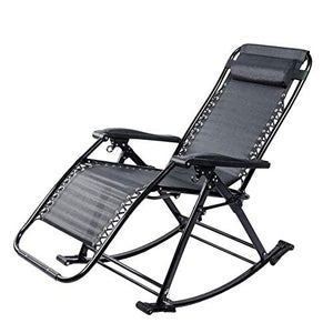 Lounge chair Sedie a gravità Zero, Giardino Patio Esterno Lettini Prendisole Pieghevoli Sedie Sdraio Sedie a Sdraio con Cuscino Resistente alle intemperie,Black