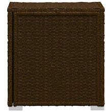Festnight Lettino Prendisole con Cuscino e Tavolino in Polyrattan Schienale Regolabile Rattan Sedia a Sdraio Marrone 195 x 60 x 31 cm