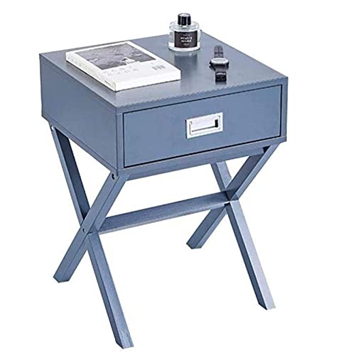 N/Z Attrezzatura Domestica Comodino Mobili a Forma di X per Comodino Domestico con cassettiera Soggiorno e Camera da Letto (Colore: Grigio)