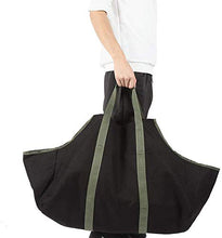 Namvo Porta legna da ardere Tronchi Borsa robusta e robusta in tela con manici per campeggio (nero + verde)