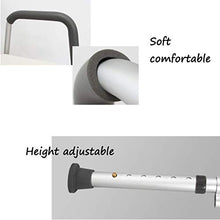 NYDZDM - Sgabello da bagno per doccia, altezza regolabile, con braccioli, in alluminio leggero, con altoparlante incinta usurato, 200 kg