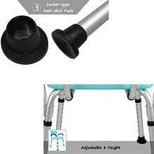 Sgabello da bagno Doccia / vasca da bagno Sgabelli lega di alluminio doccia Sedile Sgabello for / disabili Anti-Slip Anziani Mats doccia sedia regolabile in altezza 8 con schienale e sedile Maneggiare