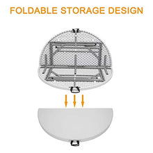 CYBDM - Tavolo pieghevole rotondo con cavalletto pieghevole, 122 cm, per feste, catering, barbecue, giardino