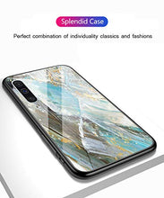 Suhctup Compatibile con Samsung Galaxy A20 / Galaxy A30 Custodia Protettiva in Vetro Temperato 9H + Cornice Paraurti in TPU Silicone Morbido Assorbimento Degli Urti a 360 Gradi Protezione -Marmo 2
