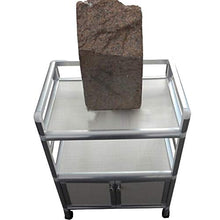 YIN YIN Carrello per Ripiani Carrello con Ripiani, in Lega di Alluminio con Anta con cassetto Multi-Strato portaoggetti Armadio da Pranzo Soggiorno Cucina Rack, 2 Colori 60X40X84.5CM Carrello a rulli