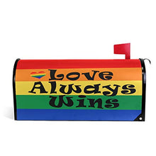 Arcobaleno Gay Love Always Wins LGBT Cuore Casella Postale Copre Magnetica Giardino Cantiere Decorazione Casa Dimensioni Standard 53,3 cm x 45,7 cm