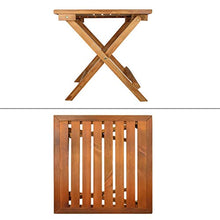 ECD Germany Tavolo da Giardino in Legno di Pino - 46 x 46 x 46 cm - Pieghevole - Quadrato - per Terrazza Balcone Patio Tavolino da caffè Richiudibile Tavola da Pranzo Arredo Mobili da Esterno